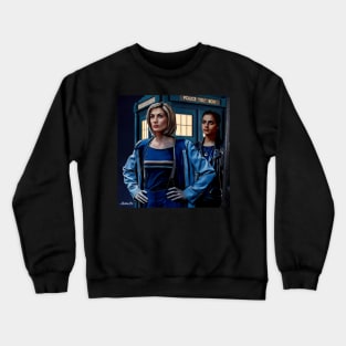 13th doctor / thasmin power couple Crewneck Sweatshirt